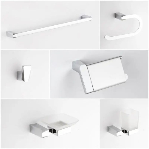 Square Design Modern Design Chrome Bathroom Set Accessories