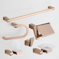 Rose Gold Complete Bath Hardware Bathroom Hardware Set For Hotel