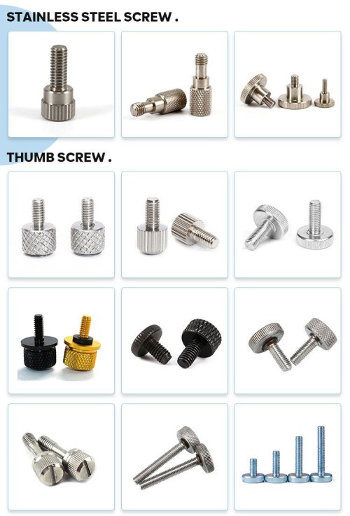 Oem Small Shoulder Thumb Black Pan Flat Hex Hexagon Head Brass Aluminum Metal Stainless Steel Machine  Tapping Screw