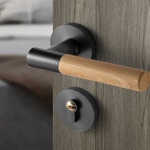 Bedroom Modern  Door Handles Locks Separate Lock Retro Door Handle With Key