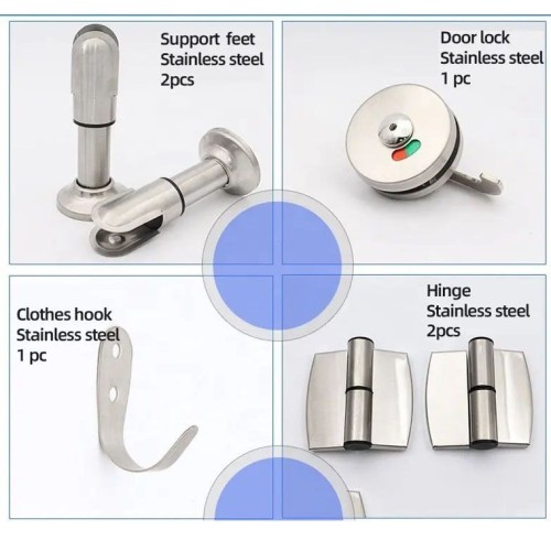 Stainless Steel Suit Bathroom Public Toilet Cubicle Partition Hardware Accessories