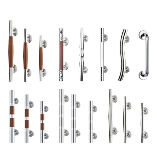 Bathroom stainless steel glass door handle glass door