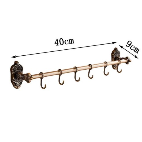 European-style Antique Space Aluminum Bathroom Shelf Wall Hanging Towel Bar Bath Towel Rack Towel Rack