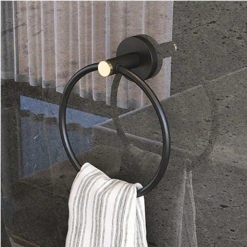 Copper Bathroom Design Brass Wall Mounted Black Gold Bathroom Accessories Set