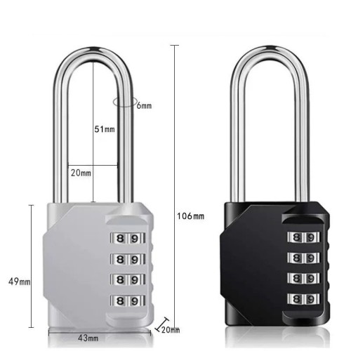 Luggage locker 4-digit combination lock