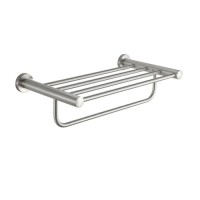 Hotel Rack Bathroom Towel Shelf Holder Brushed Nickel 304 Stainless Steel Wall Mounted Bathroom Towel Rack