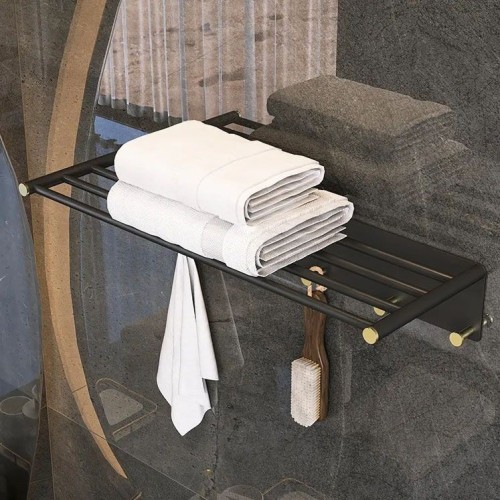 Copper Bathroom Design Brass Wall Mounted Black Gold Bathroom Accessories Set