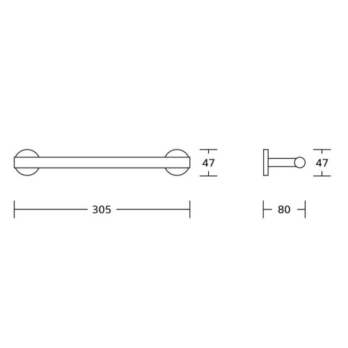 Black 3 Pieces Round Design 304 Stainless Steel Bathroom Accessories