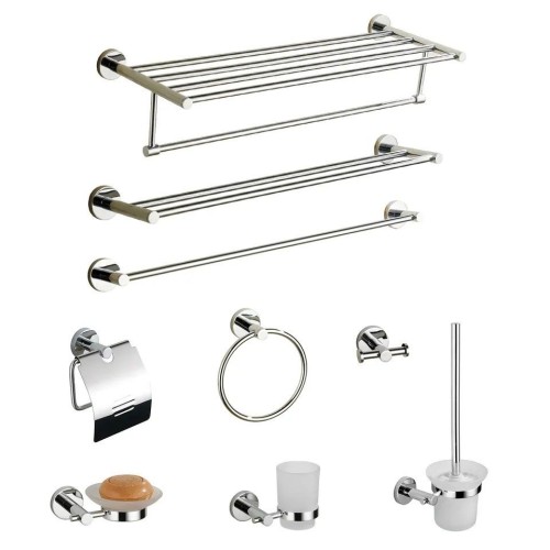 Modern Chrome Modern Sanitary Fittings Bathroom Accessories Set