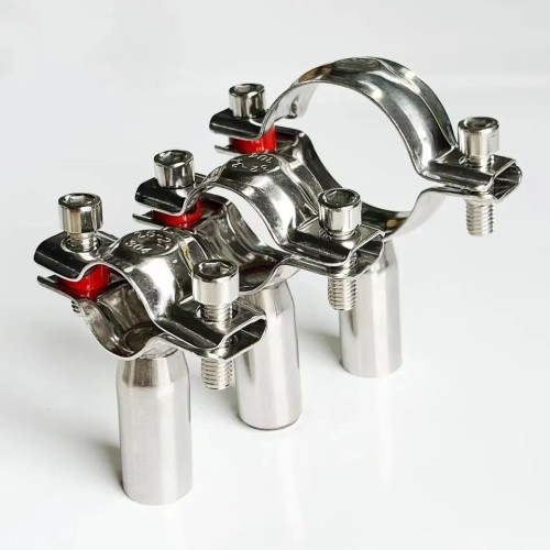 Stainless Steel Fixing Clip Bracket Round Clamp Hoop Water Pipe Fitting Fastening Clamp Holder